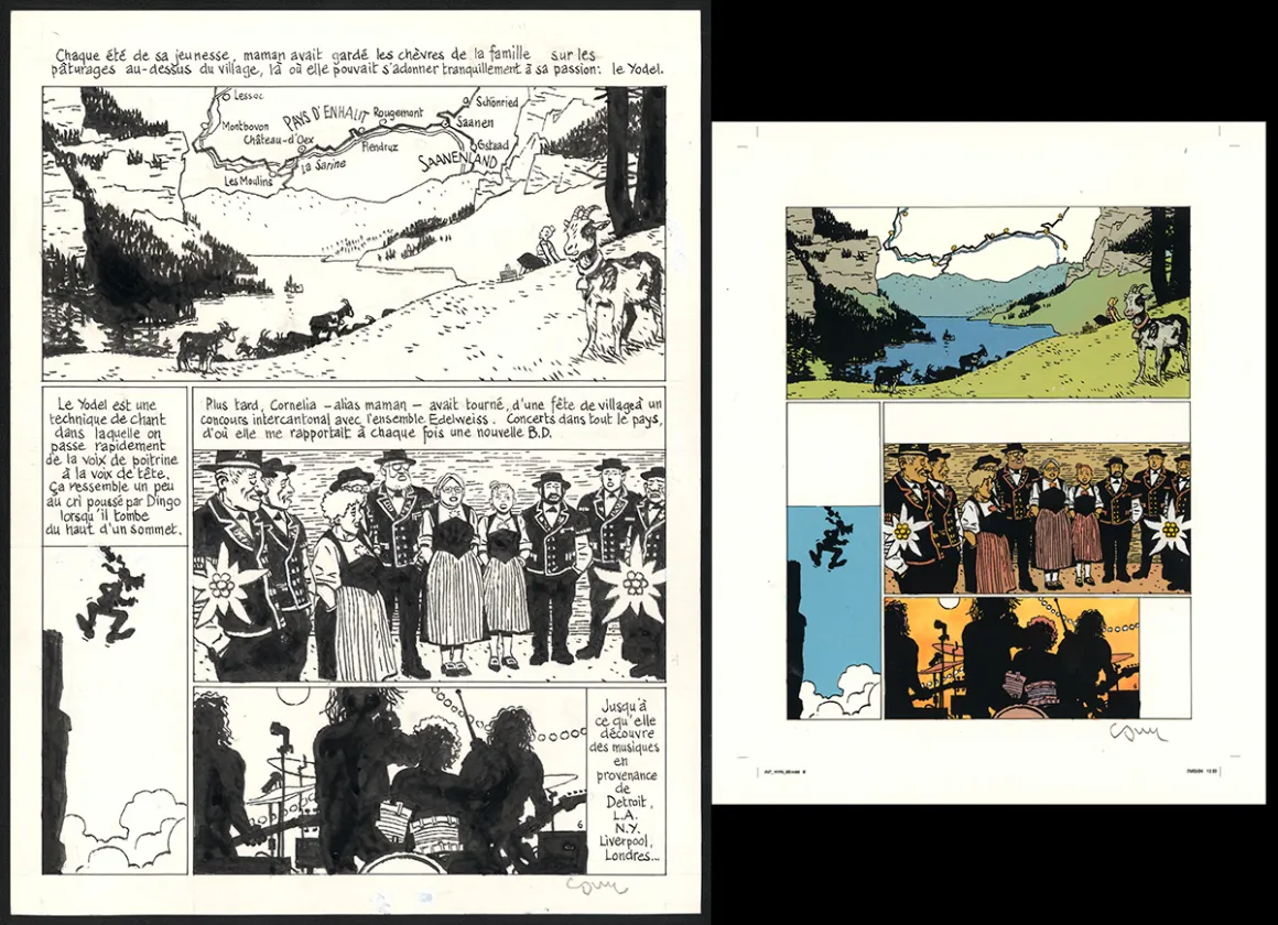Black and white original page, Yiyun,  Cosey