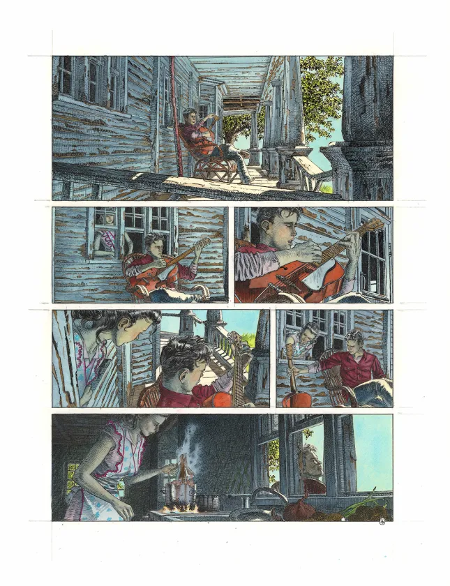 Colored original page, Rockabilly, Christophe Dubois
