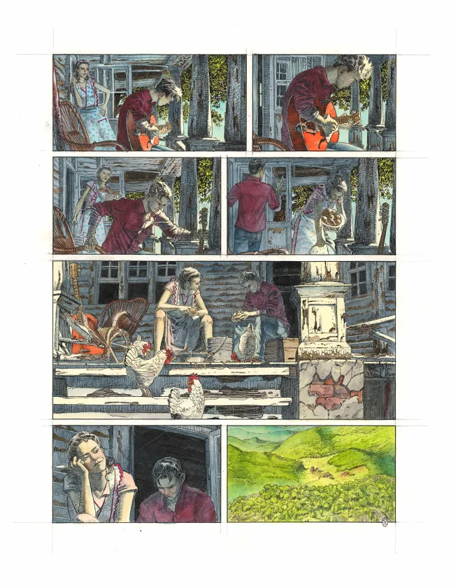 Colored original page, Rockabilly, Christophe Dubois
