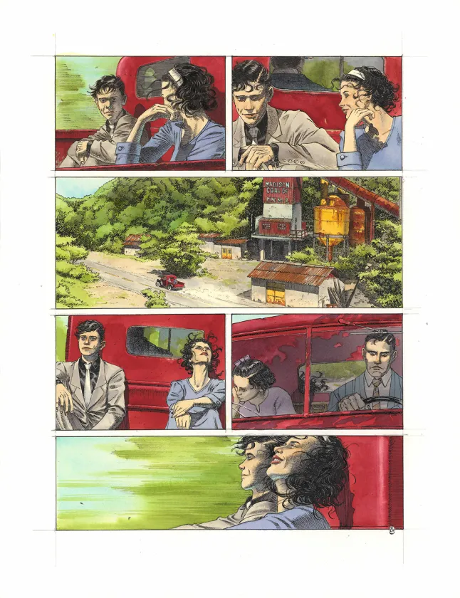 Colored original page, Rockabilly, Christophe Dubois
