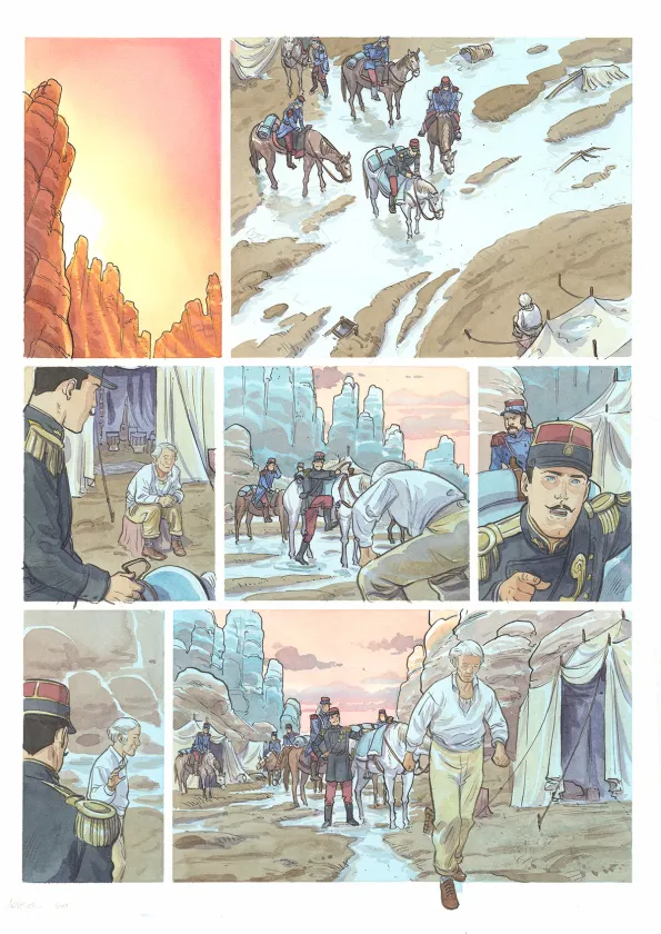Colored original page, Artifices, un magicien en Algérie, Julen Ribas