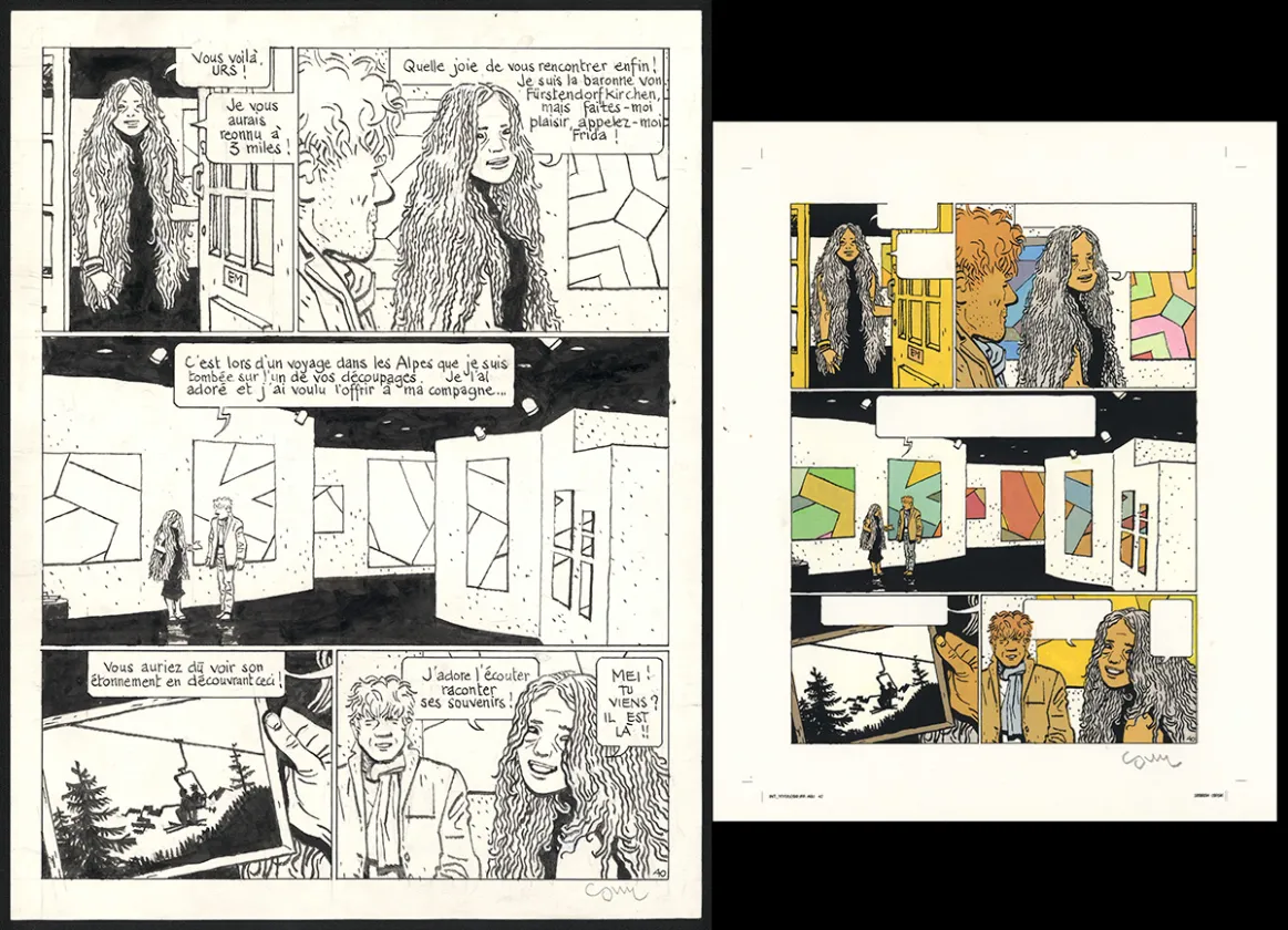 Black and white original page, Yiyun,  Cosey
