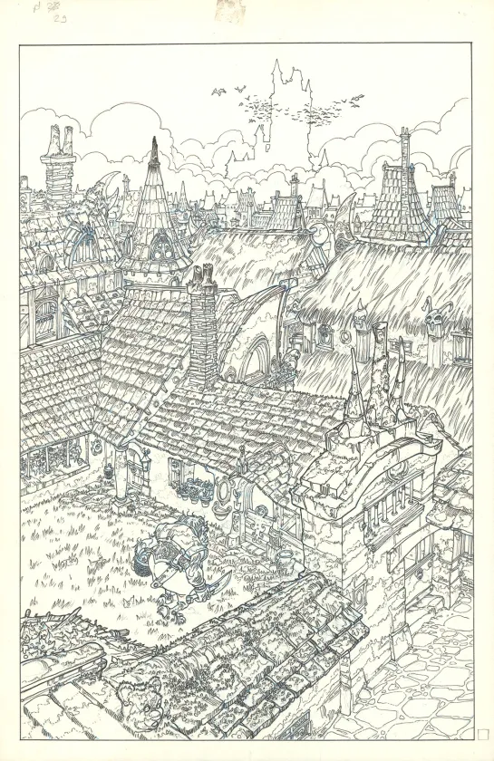 Planche noir et blanc, Enwin, Les Enfants de Gribourg (T.1),  Anouke