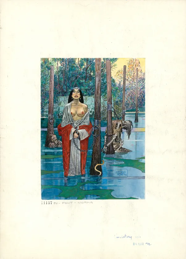 Colored illustration, Lanciostory, Alfonso Font