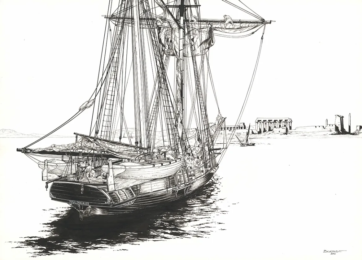 Illustration noir et blanc, Pirates de Barataria (Les), Franck Bonnet