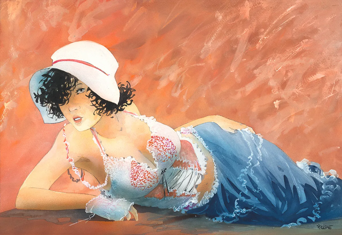 Illustration couleur, L'Auberge du Bout du Monde, La Fille sur la Falaise (T.1), Patrick Prugne