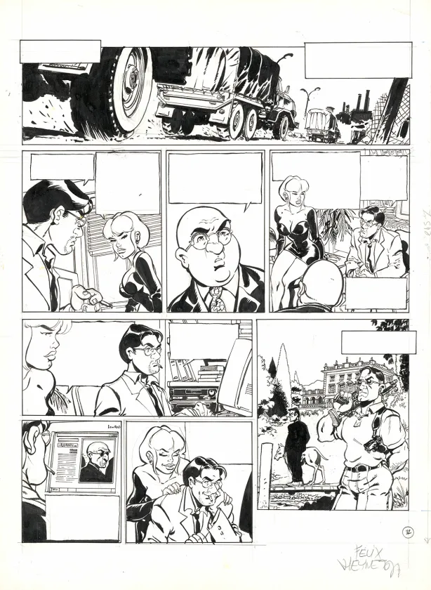 Black and white original page, Tatiana K., Félix Meynet