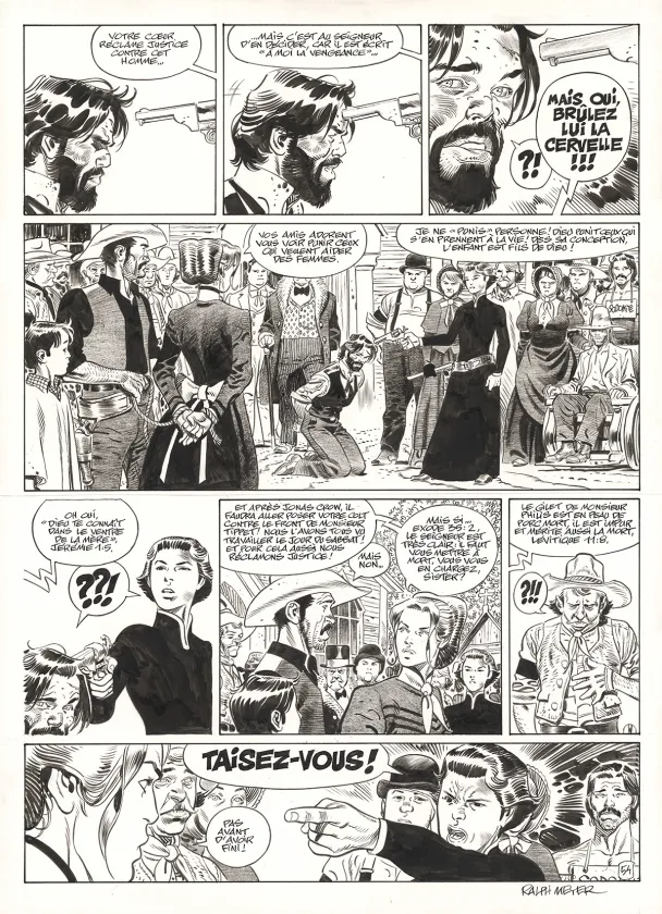Planche noir et blanc, Undertaker, Le Monde selon Oz (T.8), Ralph Meyer