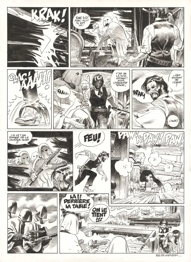 Planche noir et blanc, Undertaker, Le Monde selon Oz (T.8), Ralph Meyer