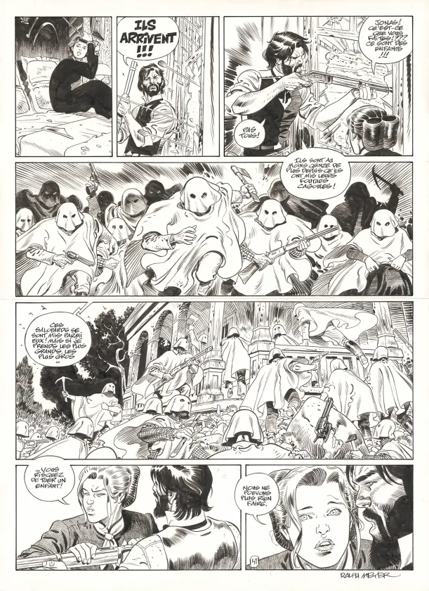 Planche noir et blanc, Undertaker, Le Monde selon Oz (T.8), Ralph Meyer