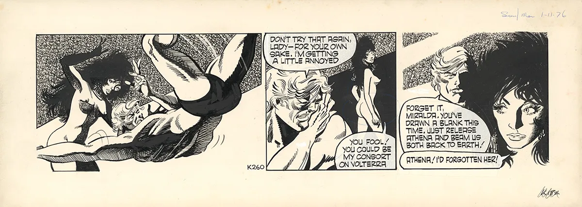 Planche noir et blanc, Garth, Man Hunt,  Asbury