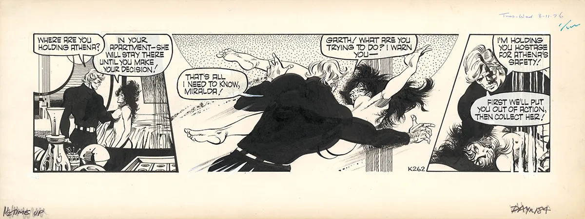 Planche noir et blanc, Garth, Man Hunt,  Asbury