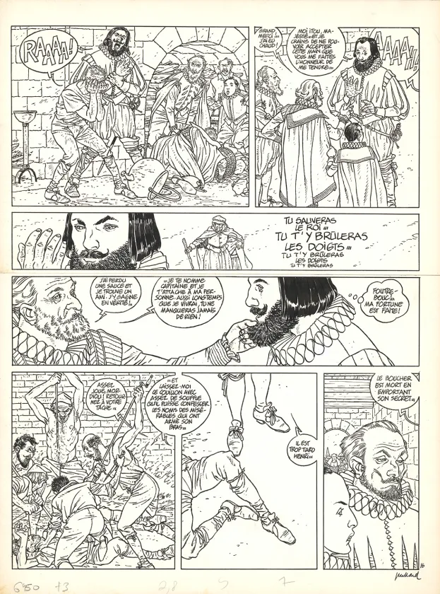 Planche noir et blanc, Les 7 Vies de l'Épervier, L'Arbre de Mai (T.3), André Juillard