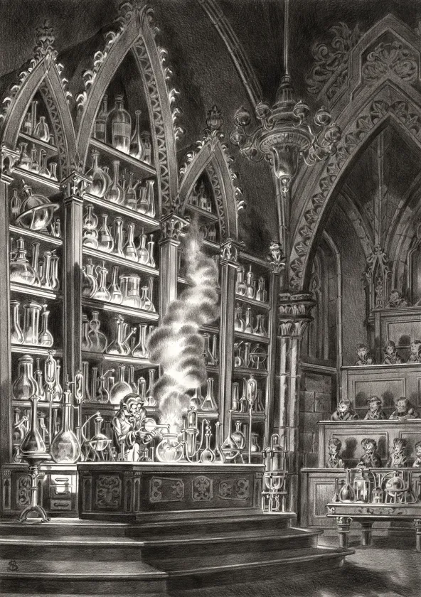 Illustration noir et blanc, Frankenstein, Stan Manoukian