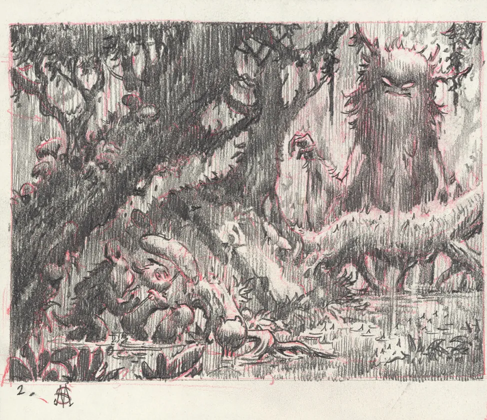 Black and white illustration, Once Upon a Time, Stan Manoukian