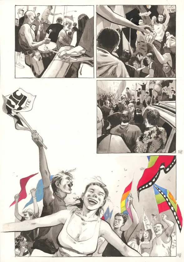 Planche couleur, Au pied des étoiles, Emmanuel Lepage