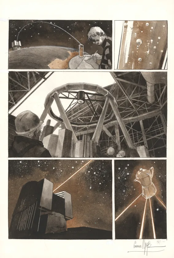 Colored original page, Au pied des étoiles, Emmanuel Lepage