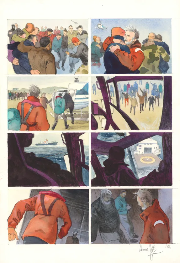 Planche couleur, Danser avec le vent, Emmanuel Lepage