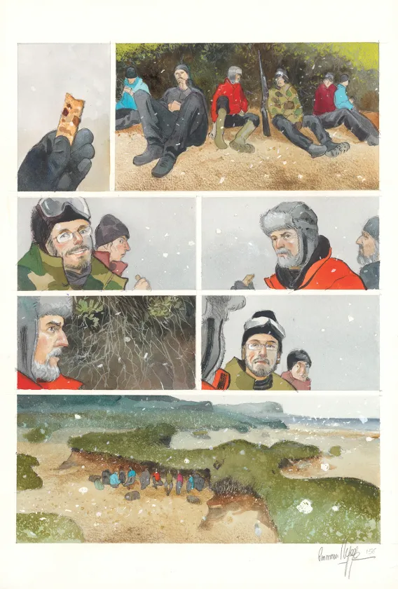 Colored original page, Danser avec le vent, Emmanuel Lepage