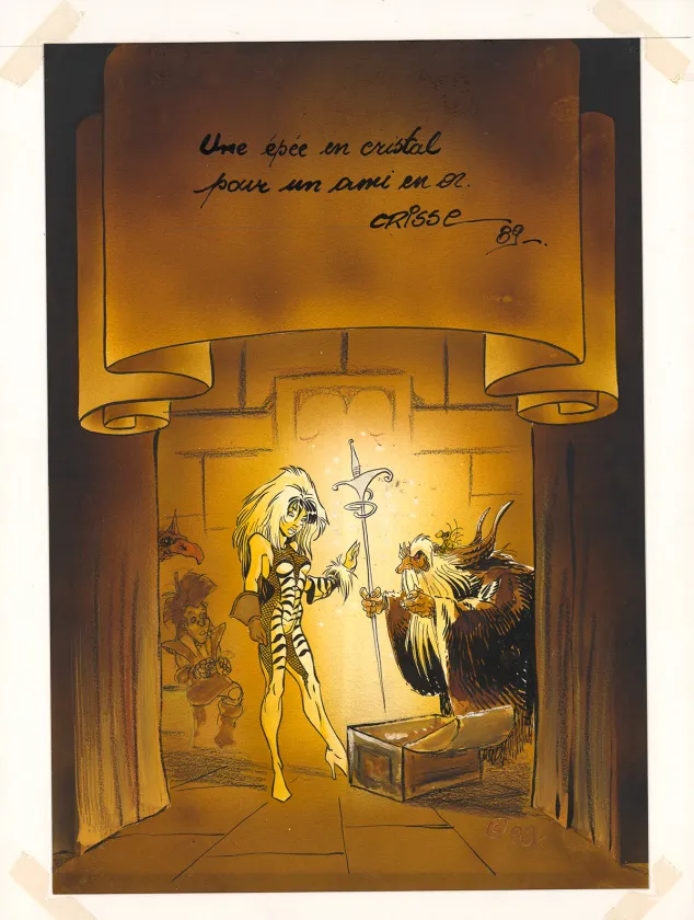 Colored illustration, L'Épée de Cristal,  Crisse