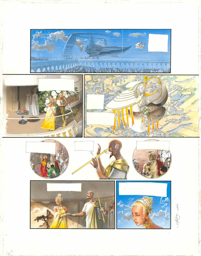 Colored original page, Le Fléau des Dieux, Urbi et Orbi (T.3), Aleksa Gajic