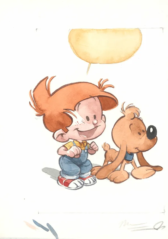 Colored illustration, Boule et Bill, José Luis Munuera