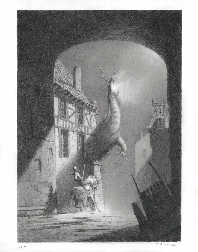 Illustration noir et blanc, Tristan et Iseult, Paul & Gaëtan Brizzi