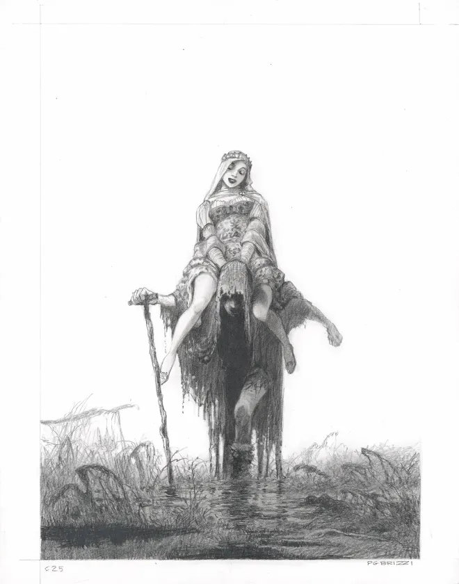 Illustration noir et blanc, Tristan et Iseult, Paul & Gaëtan Brizzi