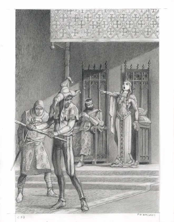 Illustration noir et blanc, Tristan et Iseult, Paul & Gaëtan Brizzi