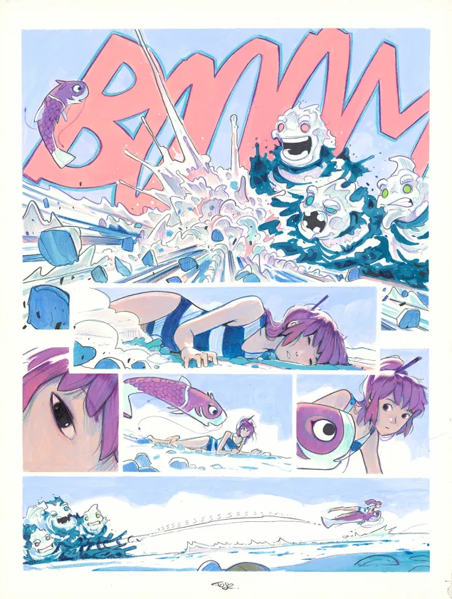 Colored original page, Maison Croa Croa, Davide Tosello