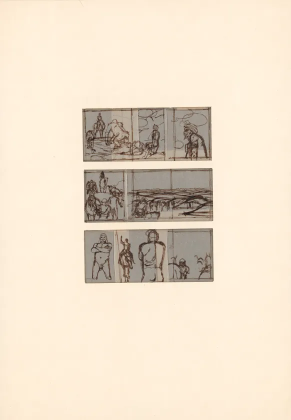 Black and white original page, Corentin, Les Royaume des eaux noires (T.7), Paul Cuvelier