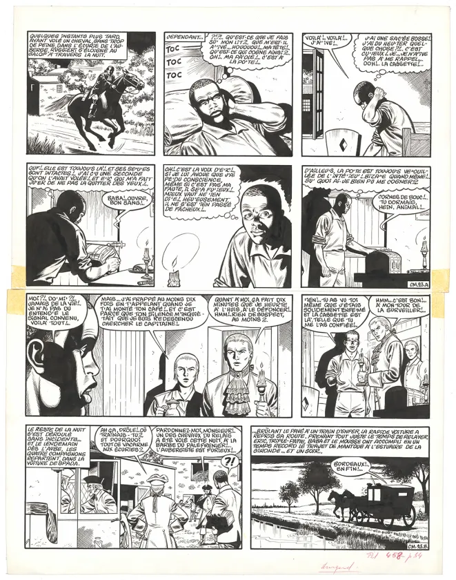 Planche noir et blanc, Barbe-Rouge, La Captive des Mores (T.16), Victor Hubinon