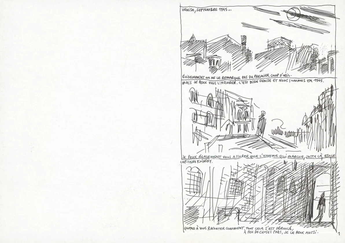 Planche noir et blanc, Les Scorpions du Désert,  Wazem