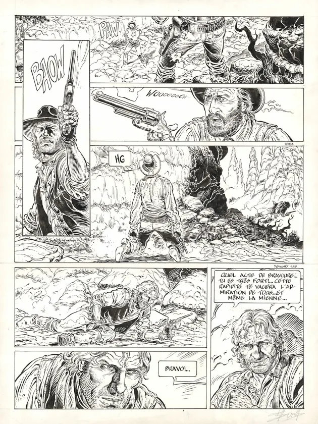 Planche noir et blanc, Durango, Sans pitié (T.13), Yves Swolfs