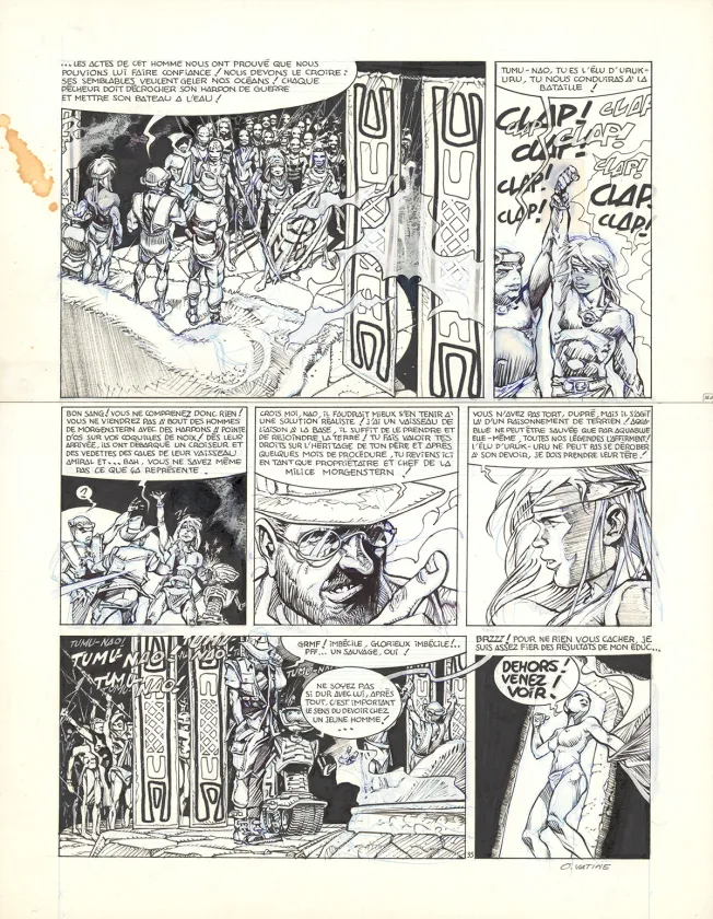 Black and white original page, Aquablue, Aquablue (T.1), Olivier Vatine