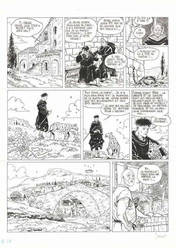 Planche noir et blanc, Mémoires de Cendres, Coeur de pierre (T.2), Philippe Jarbinet