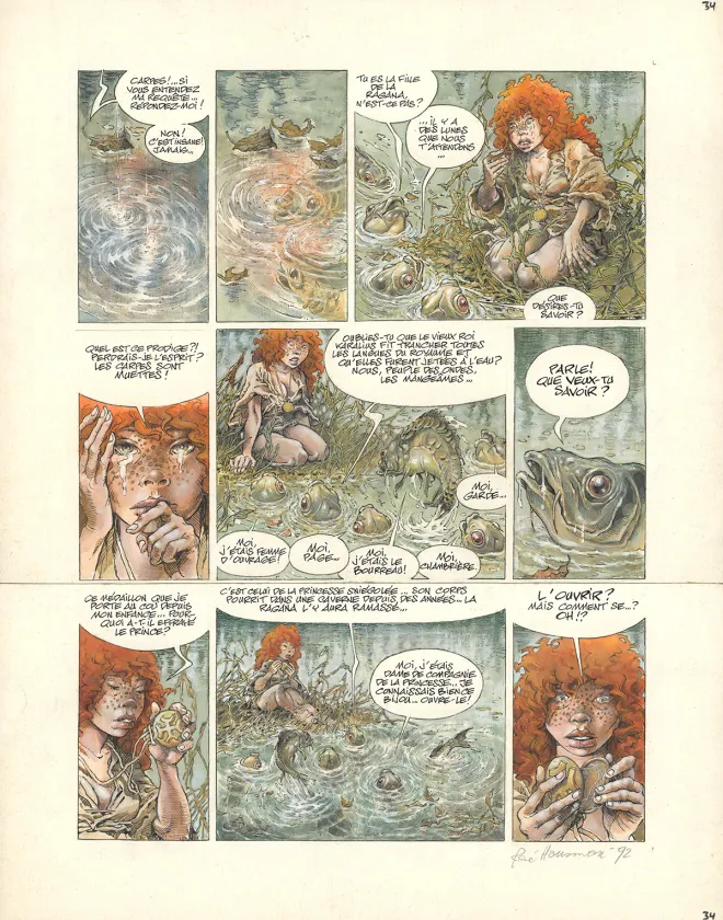 Planche couleur, Les Trois Cheveux Blancs, René Hausman