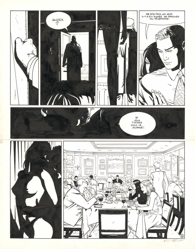 Planche noir et blanc, I.R.$., Le Corrupteur (T.6), Bernard Vrancken