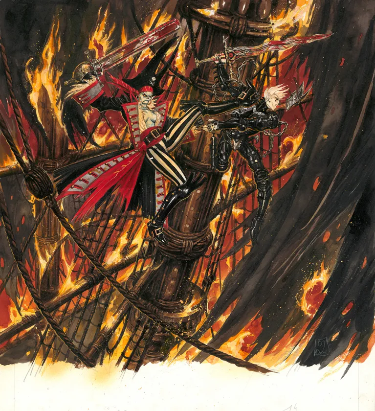 Colored illustration, Requiem Chevalier Vampire, Danse macabre (T.2), Olivier Ledroit