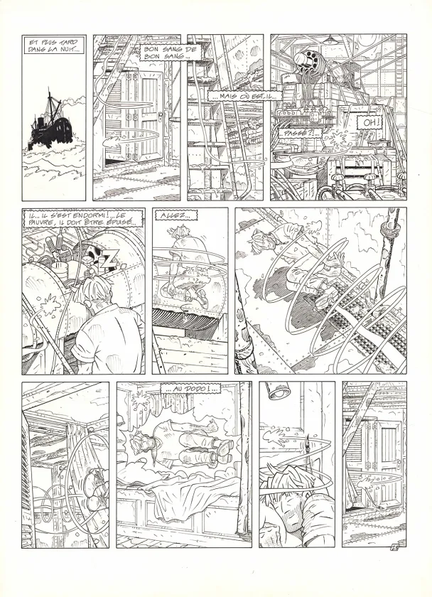 Planche noir et blanc, Adler, La Force (T.9), René Sterne