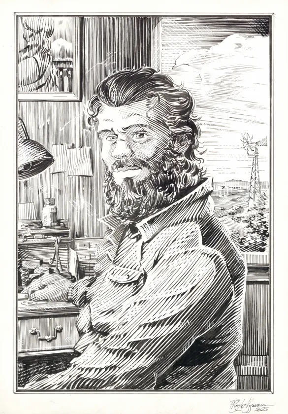 Black and white illustration, OFF, Patrice Réglat-Vizzavona