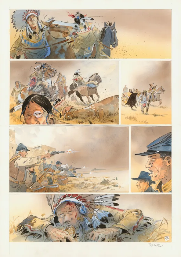 Planche couleur, Cheyenne, Patrick Prugne