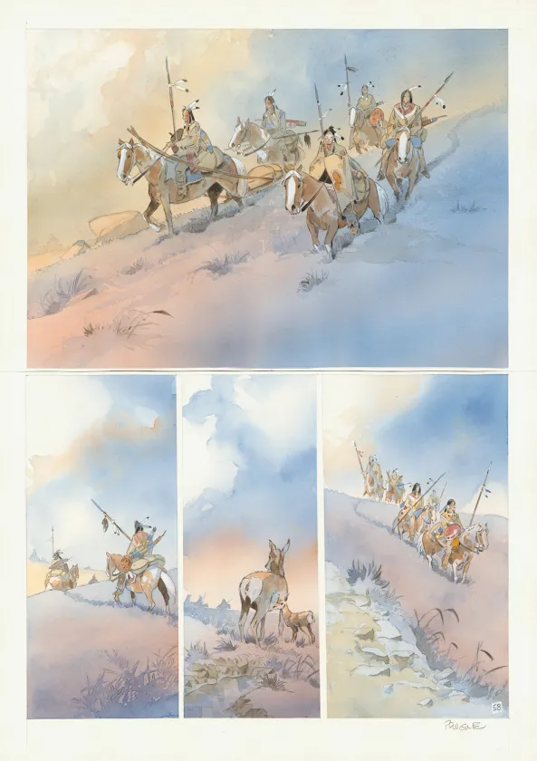 Planche couleur, Cheyenne, Patrick Prugne