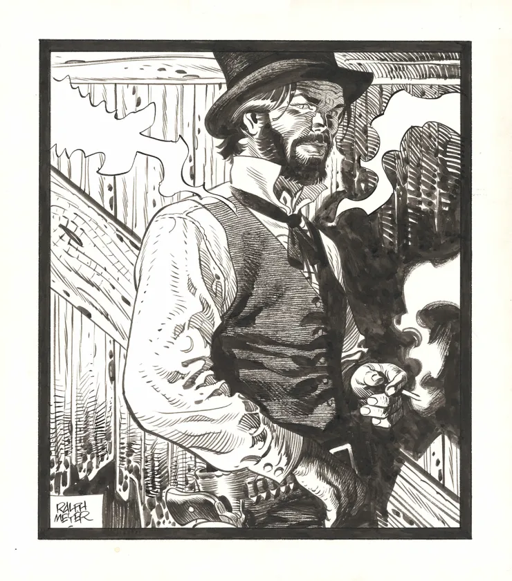 Illustration noir et blanc, Undertaker, Ralph Meyer