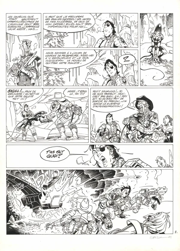 Black and white original page, Kookaburra, Secteur WBH3 (T.2),  Crisse