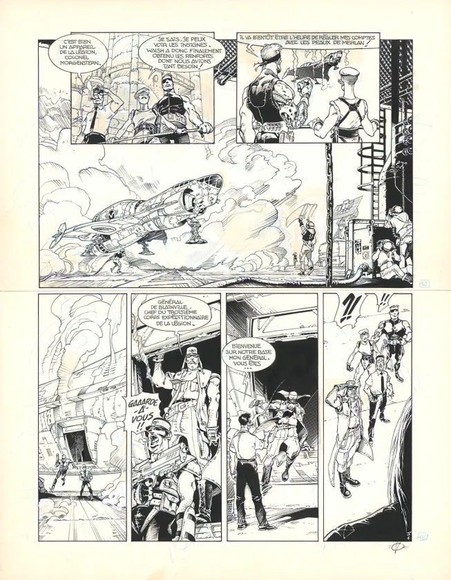Planche noir et blanc, Aquablue, Corail noir (T.4), Olivier Vatine