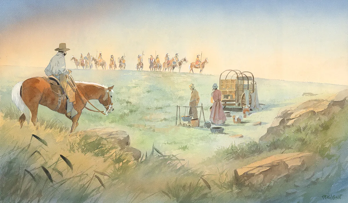 Colored illustration, Cheyenne, Patrick Prugne