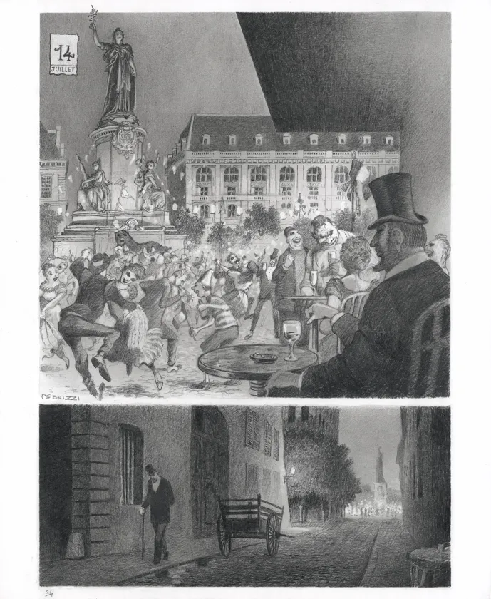 Black and white original page, Kernok le pirate,  Riff Reb's