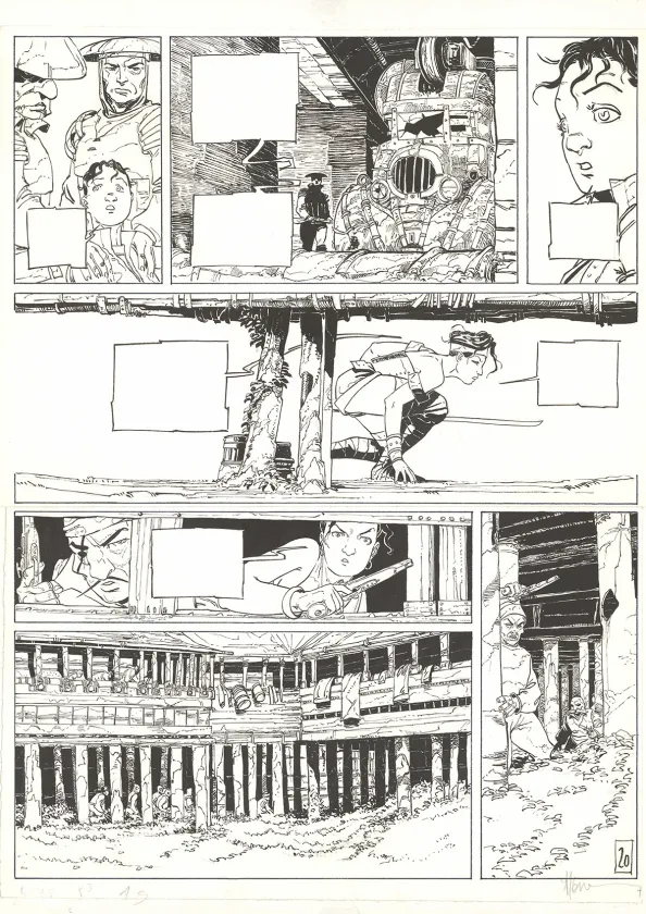 Planche noir et blanc, Hispanola, Viky (T.3), Fabrice Meddour