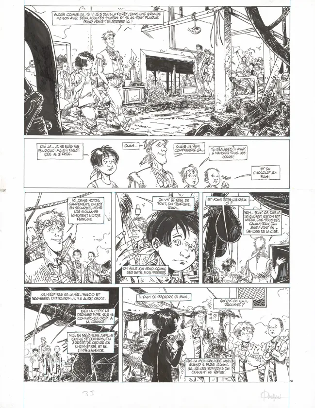 Planche noir et blanc, Petit d'homme, Secret (T.2), Marc N'Guessan